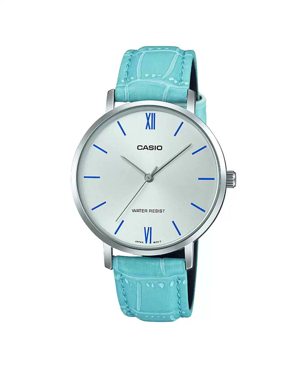 Casio ENTICER LADIES LTP-VT01L-7B3UDF - A1631 Blue Analog - Women's Watch