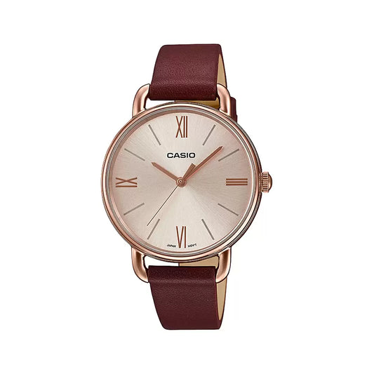 Casio ENTICER LADIES LTP-E414PL-5ADF - A1806 Brown Analog - Women's Watch
