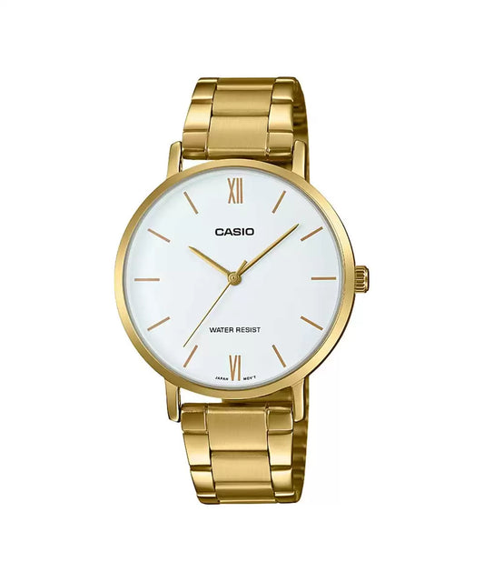 Casio ENTICER LADIES LTP-VT01G-7BUDF - A1784 Gold Analog - Women's Watch