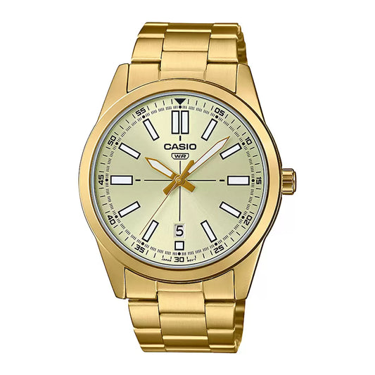 Casio ENTICER MEN MTP-VD02G-9EUDF - A1952 Gold Analog - Men's Watch